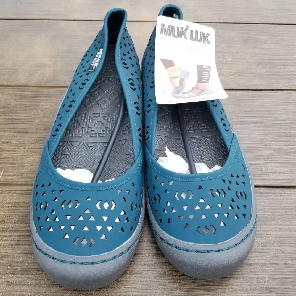 NWT Muk Luks Sport Women Sandy Sport Shoe Turquoise Sandal Size 9 Style 120010